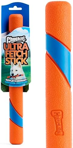 Chuckit! Ultra Fetch Stick Interactive Dog Toy, 12in, All Breeds | Crafted from the Same Durable Rubber as the Ultra Ball, This Fetch Stick Offers Bright Visibility for Outdoor Fetch Games