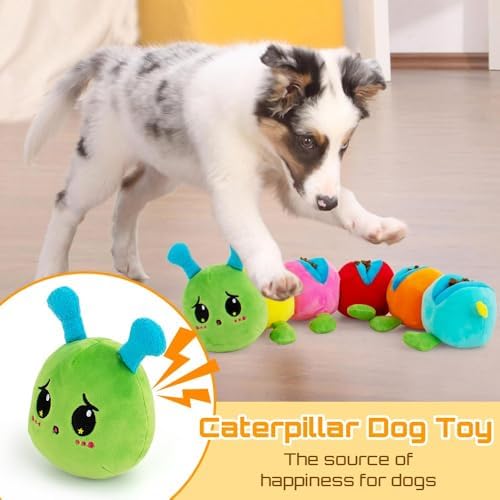 AWOOF Dog Snuffle Toy, Squeak Dog Toys for Stress Release & Boredom Relief, Dog Puzzle IQ Training, Snuffle Foraging Instinct Training, Detachable Puzzle Enrichment for Medium Small Dogs
