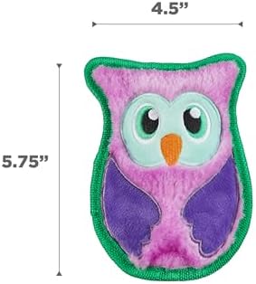 Outward Hound Durablez Minis Tough Chew Plush Squeaky Dog Toy, Owl, 5.8"