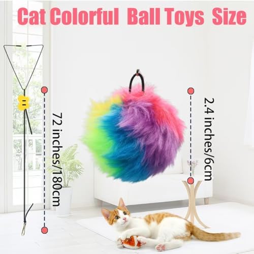 Interactive Cat Toys, Independent Play Hanging Door Cat Toys for Indoor Cats Kitten Exercise Toy for Bored Cats