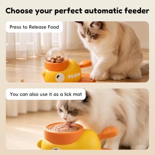 Duck-Shaped Treat Dispenser Toy for Cats and Dogs