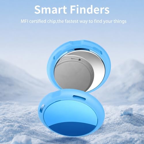 2 Pack Tracker Tags Finder Apple Find My MFi Certified Waterproof iOS Only | Bluetooth Air Smart Tags Item Finder Locator Worldwide Tracking for Key Pets Wallet Backpack Dogs Luggage Replaceable Battery