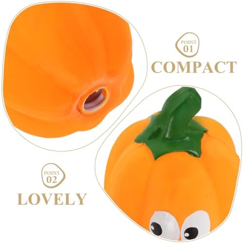Balacoo 2-Pack Squeaky Pumpkin Dog Toys 4.73In Latex Chew