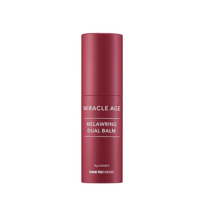 THANKYOU FARMER Miracle Age Melawring Dual Balm, Korean Eye Cream for Face, Fast-absorbing Anti Wrinkle Balm Stick, Crows Feet Eye treatment Product, Fine Lines Lifting, 0.35oz