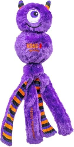 KONG Halloween Wubba Dog Toy with Squeaker & Tails (Monster, Large)
