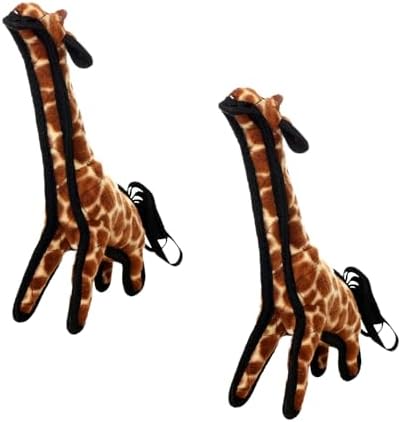 TUFFY® - 2 Pack Original : Giraffe Dog Toy : Ultra Durable Plush Dog Toy with Multiple Layers & Reinforced Seams, Washable and Floats, Original Construction