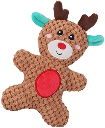 Dog Squeaky Toy Interactive Train Supplies Cloth Reduces Destructive Suitable for Small Medium Large Dog Pets, Elk