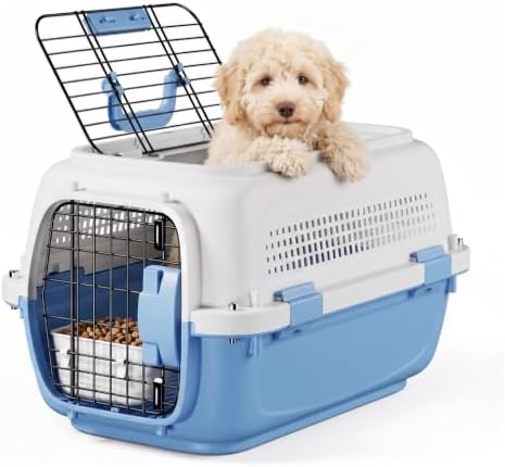 Airline Approved Cat Carrier, Dual-Entry Pet Carrier with Security Latches