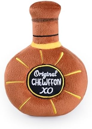 CHEWFFON Whiskey Dog Toy, Squeaky & Crinkle Interactive Puppy Toy
