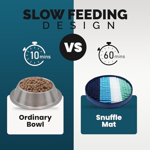 PET ARENA Adjustable Dog Snuffle Mat Interactive Feeding Toy - Multicolor