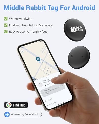 GPS Cat Tracker Collar for Android, Works with Google Find Hub, No Monthly Fee, Pet Tracking Tag for Cats with Lightweight Collar Included