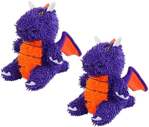 MIGHTY® 2 Pack Microfiber Medium Dragon Dog Toys