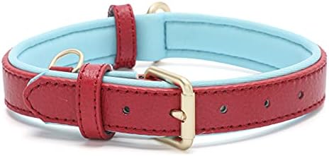 Leather Dog Collar for Small Medium Large Dogs Soft Waterproof Padded Puppy Collars
