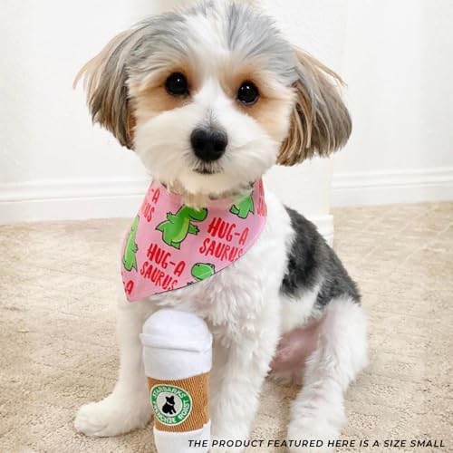 Haute Diggity Dog Starbarks Coffee Cup Plush Dog Toy, Drink Parody Chew Toy