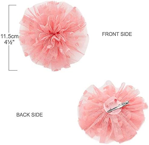 Blueberry Pet Lovely Accessory Set of Floral Collar Slide Hair Clip and Pedant for Dogs & Cats, Flower Decor and Heart Pendant