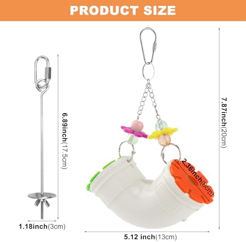Rat Enrichment Toys, Interactive Foraging & Slow Feeder Toy with Hanging Design, Adjustable Mental Stimulation Puzzle for Rats, Hamsters, Parakeets, Preven ts Boredom