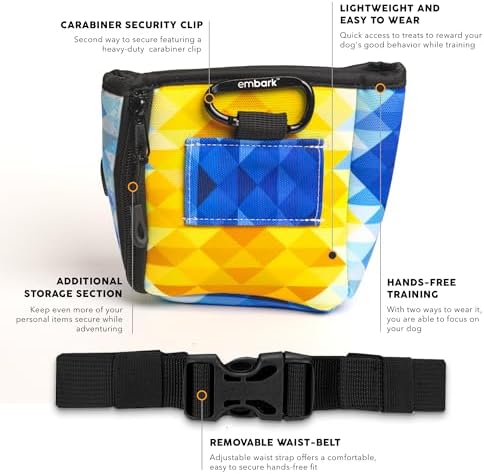 Embark Dog Treat Pouch - Waterproof Training Bag & Portable Water Bowl
