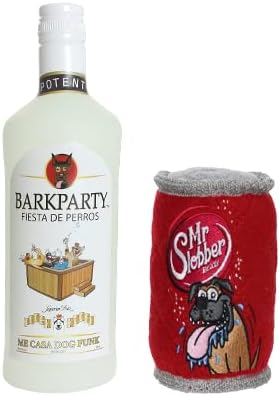 SILLY SQUEAKERS Tuffy® Can Liquor Bottle Dog Toys: Ultra Durable Plush Toy with Multiple Layers & Reinforced Seams, Washable and Floats, Original Construction