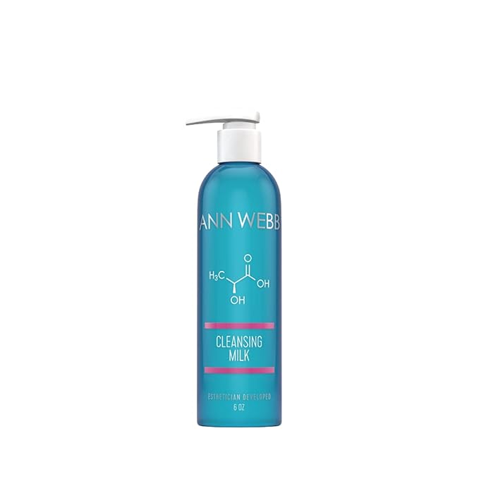 Facial Milk Cleanser - Gentle Daily Face Wash for All Skin Types. Thick, Hydrating, Moisturizing Cleanser w/Lactic Acid AHA Nourish & Rejuvenate 6oz