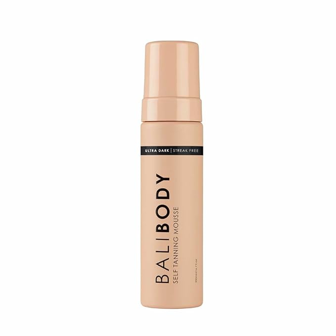 Bali Body Ultra Dark Self Tanner Mousse | Premium Sunless, Tanning Foam | Natural Green-Based Self Tan | Instant Bronze Fake Tan for All Skin Types, Vegan & Cruelty Free (200ml/6.7 fl oz)