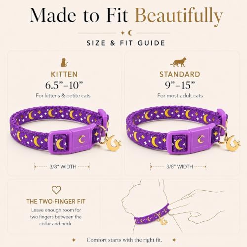 Breakaway Cat Collar with Bell for Kittens & Cats