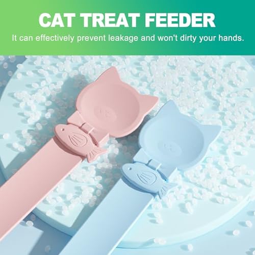 slaixiu 3 Pack Cat Treat Spoon Squeeze - Soft Food Feeder Spoon & Lickable Treat Strip Tool for Cats, Multi-Function Cat Spoons & Treat Dispenser