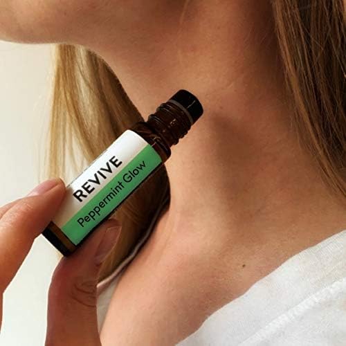 Peppermint Glow Roll-On by Revive Essential Oils - 100% Pure Therapeutic Grade, for Diffuser, Humidifier, Massage, Aromatherapy, Skin & Hair Care (Pack of 2)