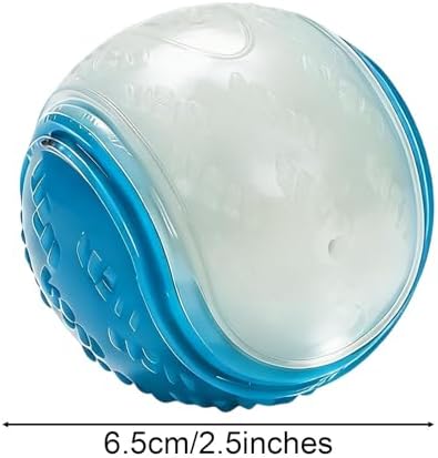 Glow in Dark Dog Ball Rubber Glow Squeaky Interactive Fun Toys