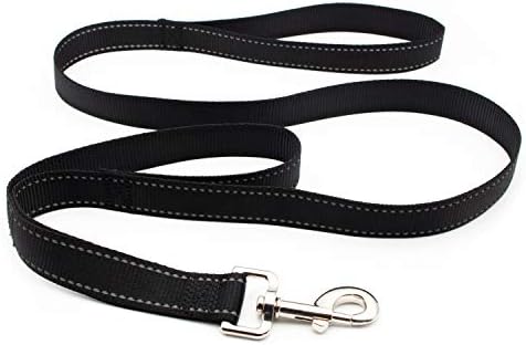 Personalized Dog Collar, Reflective Custom Dog Collar with Name Phone Number Adjustable Size (XS S M L) (Black)