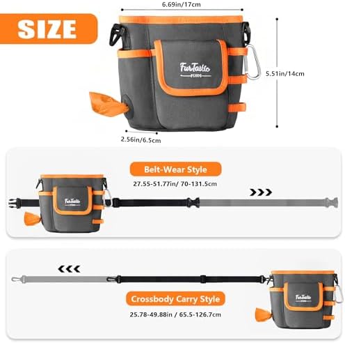 Dog Treat Pouch with Magnetic Closure for Pet Training