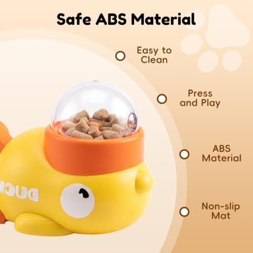 Duck-Shaped Treat Dispenser Toy for Cats and Dogs