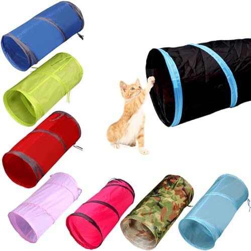 iCAGY Cat Tunnel for Indoor Small Cats Kittens Rabbits, Foldable Tube Toys
