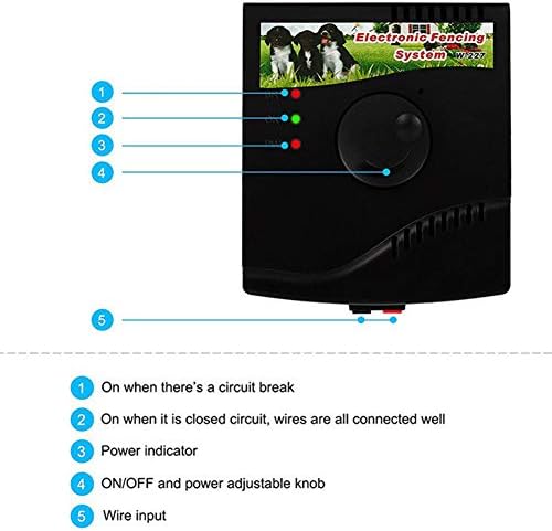 SXDD Electric Dog Fence, Ground & Underground Pet Containment System, Waterproof Receiver Collar for Easy Setup and Superior Longevity and Continued Reliable Pet Safety(for 1 23Dogs),for3dogs
