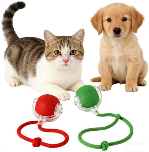 Automatic Rolling Ball Toy for Cats & Dogs. Self-Moving Electric Toy relieves Boredom. Sweet Gift for Your Furry Babies, Perfect for Small and Large Dogs.