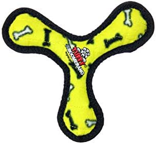 TUFFY® : 2 Pack Boomerang Dog Toy: Ultra Durable Plush Toy with Multiple Layers & Reinforced Seams, Washable and Floats, Original Construction
