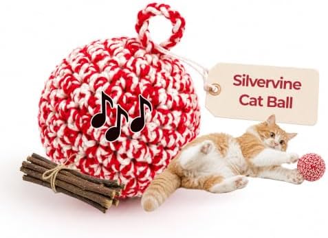 JAYU PET Red Cat Ball, 2.7 inch, W/Bell Version