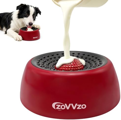 Rolling Slow Feeder Dog Bowls with Interactive Lick Ball