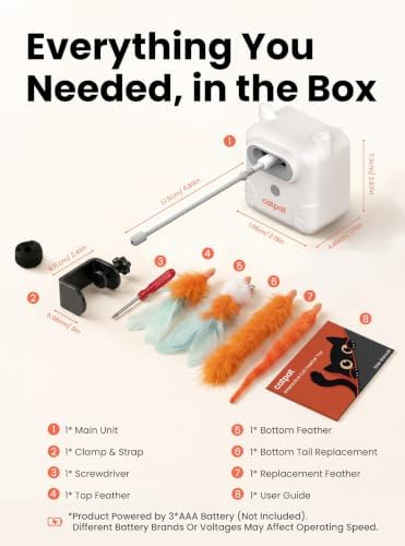 Automatic Interactive Cat Feather Toys for Indoor Cats