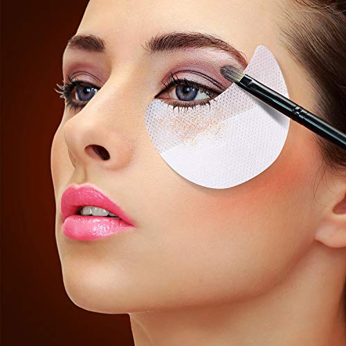 Yaomiao 200 Pcs Eyeshadow Shields Eyeshadow Tape Eye Shadow Stencil Stickers Lint Free Gel Pad Patches Prevent Makeup Residue for Eyelash Extensions, Eyeliner, Lip and Tinting Makeup