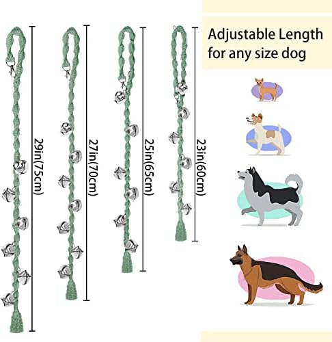 Dog Bells to Go Outside, Potty Training Bell, Handmade, Adjustable | Handmade with Premium Yarn, Twisted Style, Clear Jingle, Dog Potty Bell, Dog Door Bell.