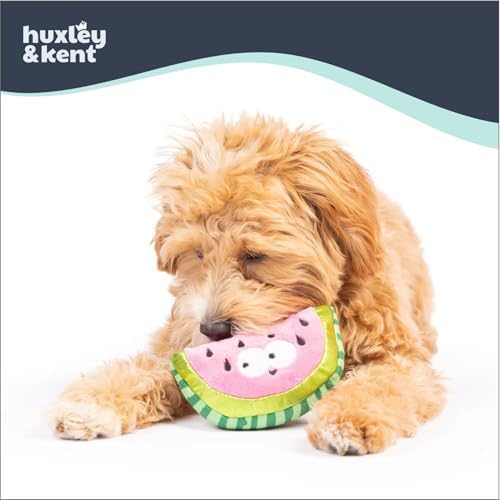 Huxley & Kent Tiny Tuff Plush Dog Toy, Walter Melon, Small