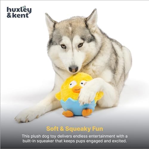 Huxley & Kent Power Plush Squeaky Dog Toy, Chick-A-Dee, Large