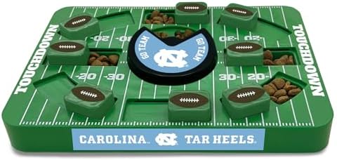 Pets First NCAA University of NC Large Puzzle Toy, Interactive Dog Treat Toy, New Large Size, Slow Feeding Toy