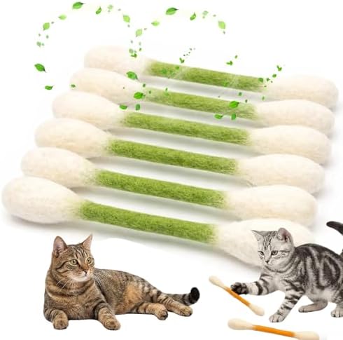 Giant Cotton Swabs Cat Toys with Catnip 6 Pk (C)