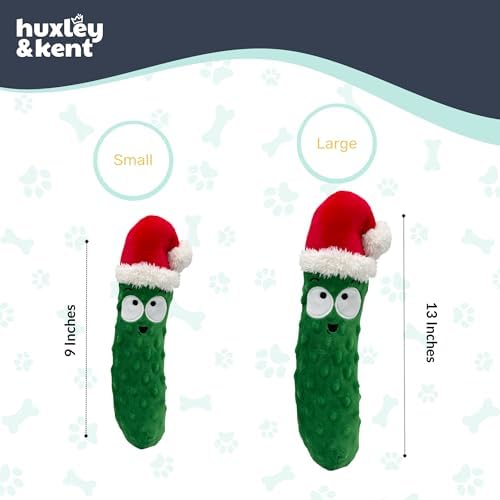 Huxley & Kent Funny Dog Toy w/Squeaker – Holiday Power Plush Squeaky Dog Toys for Small, Medium & Large Dogs – Soft Stuffed Animal for Indoor Play & Fetch - Fetchies® Dilly Claus, Large