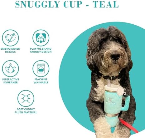 Haute Diggity Dog Snuggly Cup Plush Dog Toy Tumbler Parody Stuffed Chew Toy