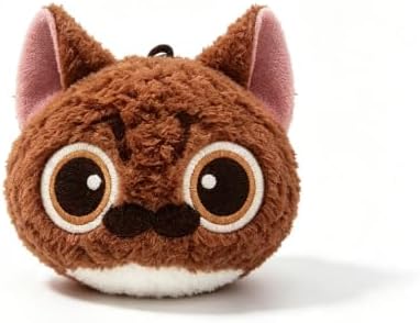 Interactive Cat Toy with Realistic Meow Sounds, Touch Activated Self Play Plush Kitten Toy, Durable Bite Resistant Cat Plush Ball, Cat Entertainment Toy for Indoor Cat (Abyssinian Cat