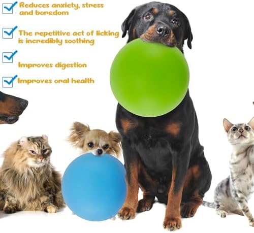 Patelai 4 Pcs Dog Enrichment Lick Bowls, Interactive Dog Slow Licking Feeder Bowl, Boredom Anxiety Eliminate, Mat Wobble Silicone Freeze Feeder for Pet Oral Health for Calming Toy, 4 Colors