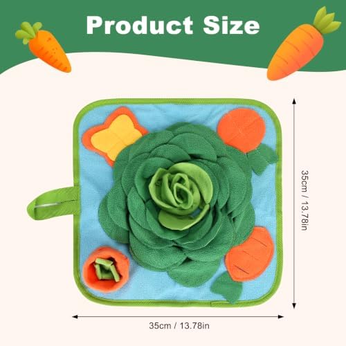 Snuffle Mat for Small Animals Nose Smell Training, Green Blue