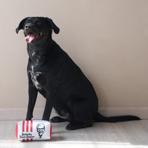 KFC Chicken Box Meal – 3-Piece Dog Toy Set - Chicken Box, French Fries & Soda – Fun Food-Themed Crinkle & Squeaky Interactive Plush Toys for Medium Dogs & Gentle Chewers